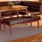 Baxton Studio Sanford Mid-Century Modern Dark Brown Faux Leather and Walnut Brown Finished Wood Dining Bench 184-11345-Zoro - alternate 7